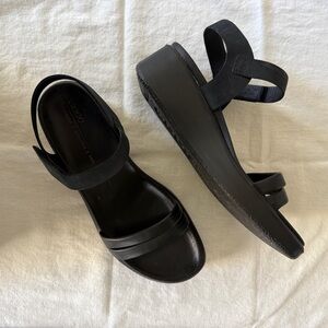 Ecco Flowt Wedge Black Women's Sandals